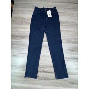 NWT Gloria Vanderbilt Amanda Slimming Jeans Dark Indigo High Rise Size 4 long